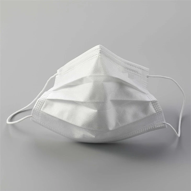 White disposable face mask